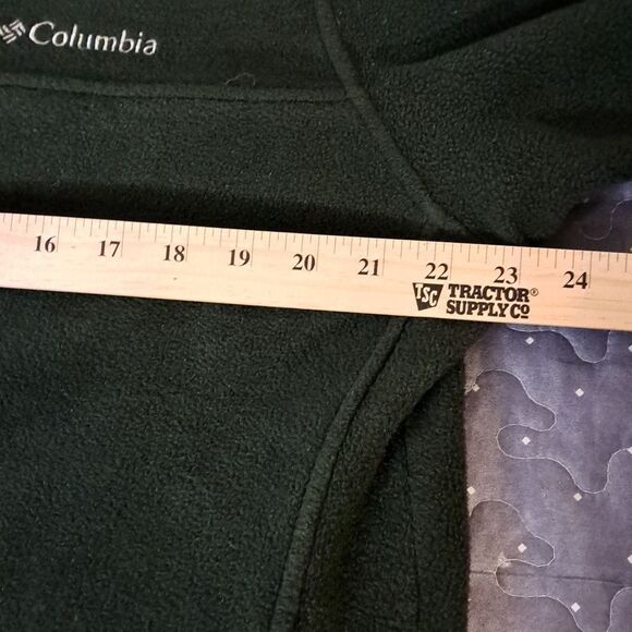 Columbia Dark Green Fleece Jacket size XL - Picture 5 of 6